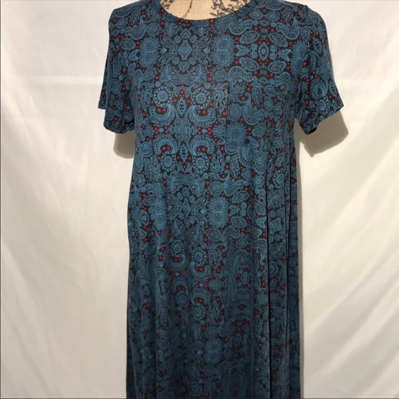LuLaRoe Dresses & Skirts - LuLaRoe Carly Dark Paisley Print Size Small